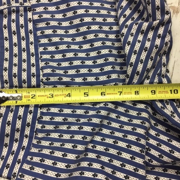 Blue White Striped Floral Pants by Ann Taylor LOFT - Picture 6 of 8